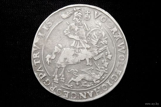 Талер 1623 г. Мансфельд (Германия), Вольрат VI Вольфганг III и Иоганн Георг I. Кабинетная патина, пореже!