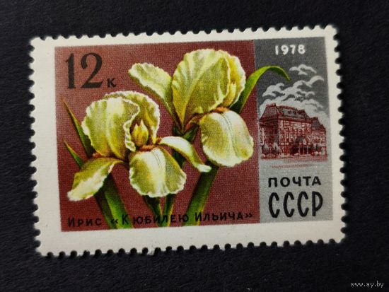 1978 СССР. Цветы Москвы. Ирис К юбилею Ильича