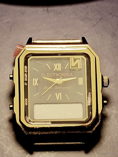 Часы наручные Electronika Alarm Chronograph, Электроника 59Б   Редкие советские часы "два в одном":  цифровые и аналоговые сразу!
