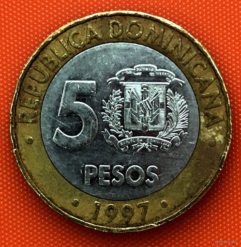 111-20 Доминиканская Республика, 5 песо 1997 г.