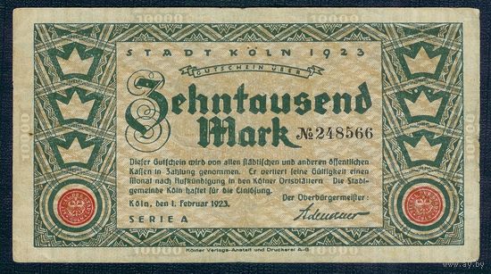 Германия, 10.000 марок 1923 год.