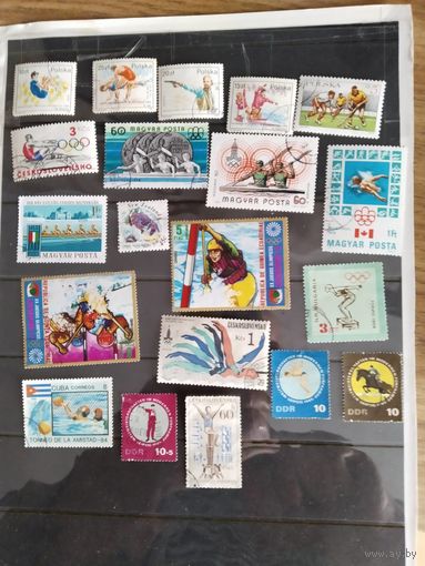 Сборный лот марок мира  (  спорт)