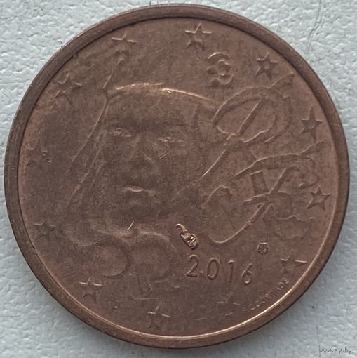 Франция 2 евроцента 2016 г.