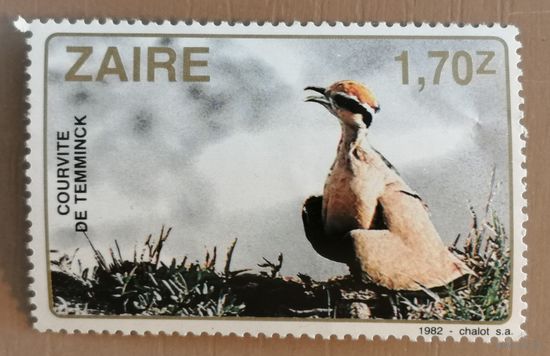 Марка Заир, Конго, фауна, птицы, 1982 г.