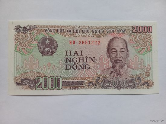 Вьетнам 2000 донг 1988 г.