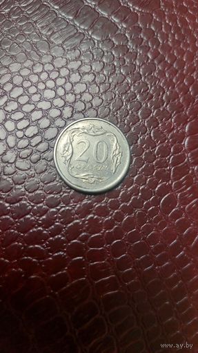 Монета 20 грошей 2008г. Польша.