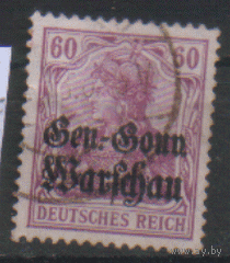 Герм. оккуп. Польши. С. 16. 1916. Стандарт. НДП. "Gen.-Gouv. Warschau". ГаШ.