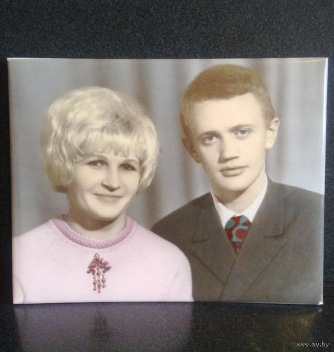 Фотопортрет Семейная пара 70-е гг, 27,5 х 21,5 см