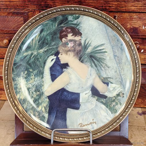 Настенное блюдо Goebel Artis orbis с изображением картины Августа Ренуар "Танец в городе"