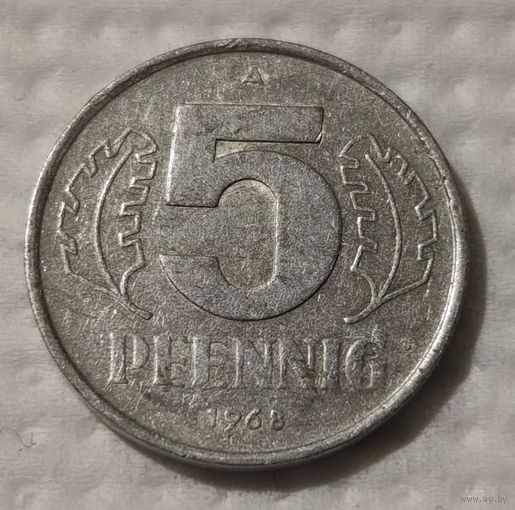 Германия - ГДР 5 пфеннигов, 1968 (14-18-12)