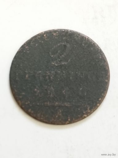 Королевство Пруссия 2 пфенинга 1846