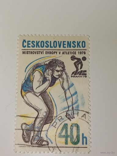 Чехословакия 1978 год в честь 12-го Чемпионата Европы по легкой атлетике, проходившего в Праге