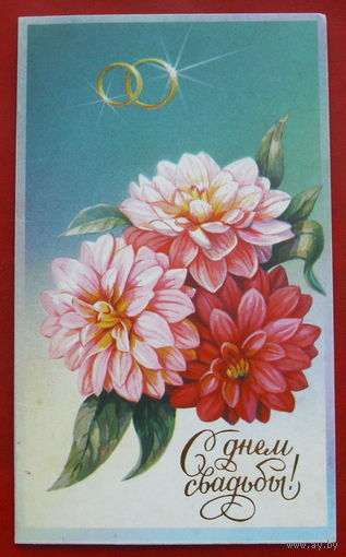 С днём свадьбы! Чистая. Двойная. 1989 года. Щедрин. 1097.