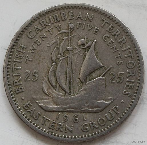 Восточные Карибы 25 центов 1961 год