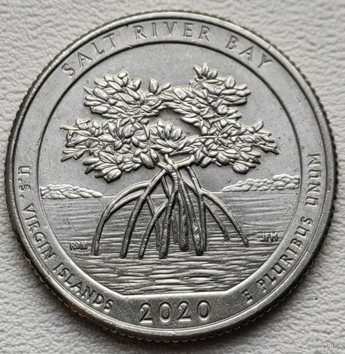 США 25 центов (квотер) 2020 Р Salt River Bay U.S. Virgin Islands
