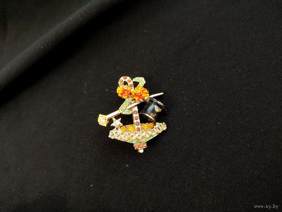 Брошь, якорь, винтаж 1976 год Lindberg