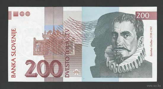 Словения 200 толаров 2001 года. Тип P-15c. Состояние UNC!