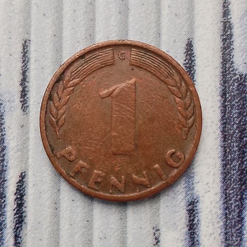 1 пфенниг 1950 года(G) Федеративная республика.