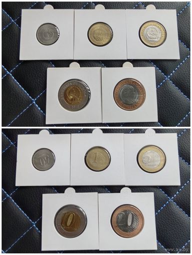Распродажа !!! Ангола 5 монет (50 сентимо, 1, 5, 10, 20 кванза) 2012-2014 гг. UNC