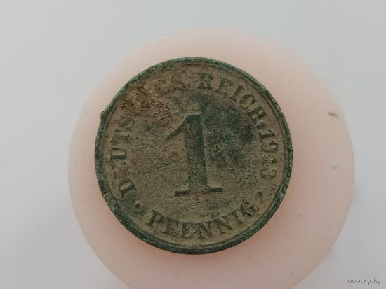 1 пфенинг 1913 год Германия Буква АA лот 44