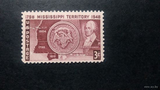 США\а106\1948. 150 летие территории Миссисипи Карта