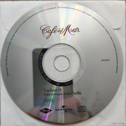 Cafe del mar the best of jose padilla 2cd