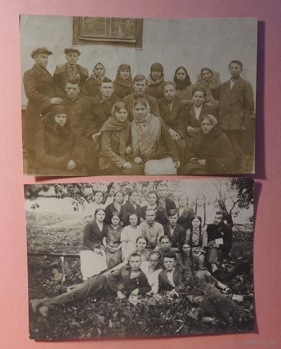 Фото "Выпускники", Могилев, 1940 г. (2 шт.)