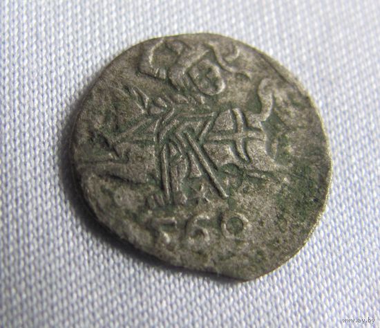 Двуденар 1560 Вильно Сигизмунд Август R4