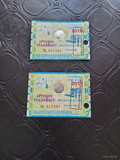 Проездные билеты 2015 г. Гродно