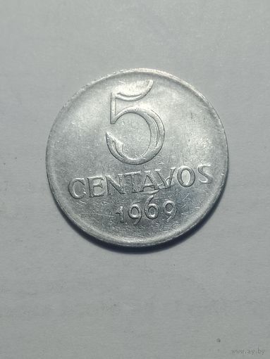 Бразилия 5 сентаво 1969 года .