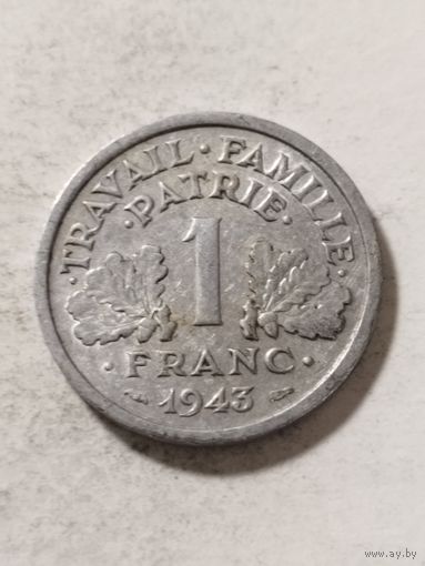Франция 1 франк 1943
