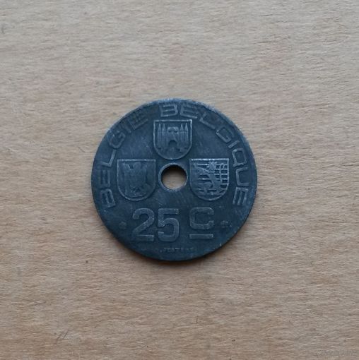 Бельгия, 25 сантимов 1944 г., нацистская оккупация, Леопольд III (1934-1951)