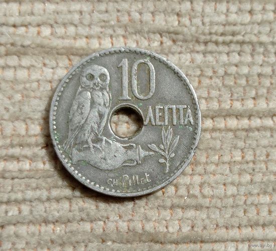 Werty71 Греция 10 лепт 1912 Сова амфора Филин Амфора