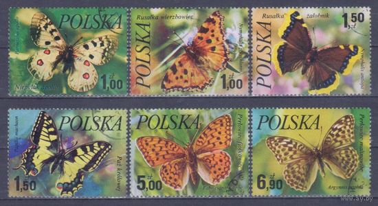 [2270] Польша 1977. Фауна.Бабочки. Гашеная серия.