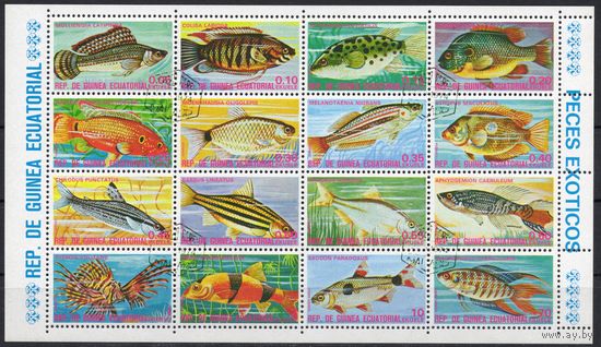 Экваториальная Гвинея 1974. Фауна. рыбы. Малый лист (22)