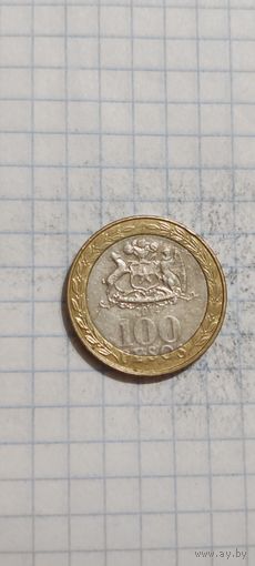 Чили 100 песос 2014