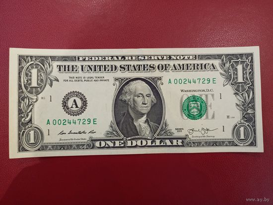 1 доллар США 2013 года, А (BOSTON)