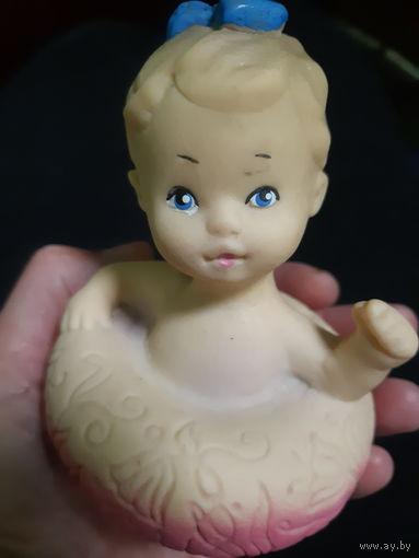 Резиновая игрушка СССР.  Девочка.