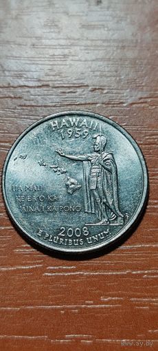 США Штаты и территории 25 центов (квотер) Гавайи 2008