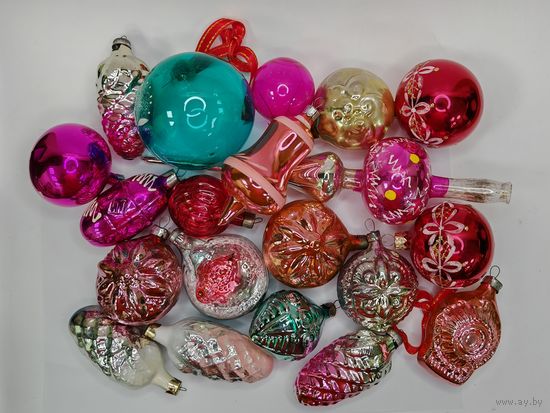 Новогодняя ёлочная игрушка СССР Одним лотом всё что на фото. С рубля