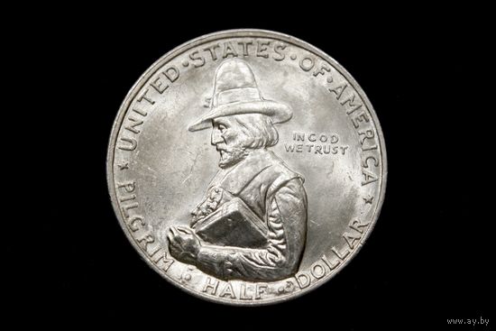 Полдоллара 1920 г. США, Вудро Вильсон. "Пилигримы". Штемпельный блеск!