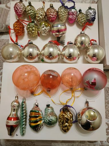 Елочные игрушки СССР ЛОТОМ 28 штук