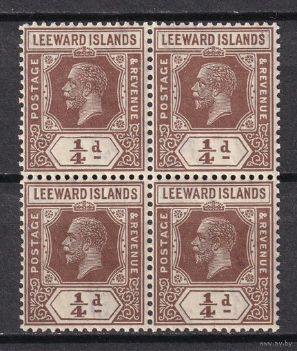 154.BrKCI. Великобритания. Колонии. Подветренные острова. Стандарт. Георг V. 1921/32 гг. 1/4P. Кварт. Mi.#58.