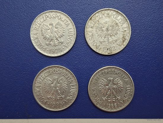 Польша остатки погодовки 1 злотый. Цена за ОДНУ монету любого года