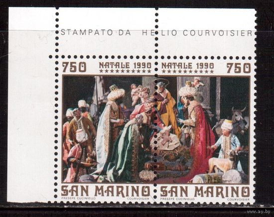 Сан-Марино-1990, (Мих.1463-1464) **, Рождество,  (полная серия)