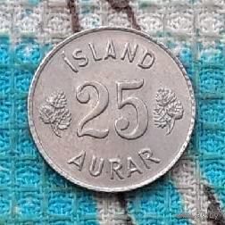 Исландия 25 айрэ 1967 года, UNC. Предложи свою цену или обмен!