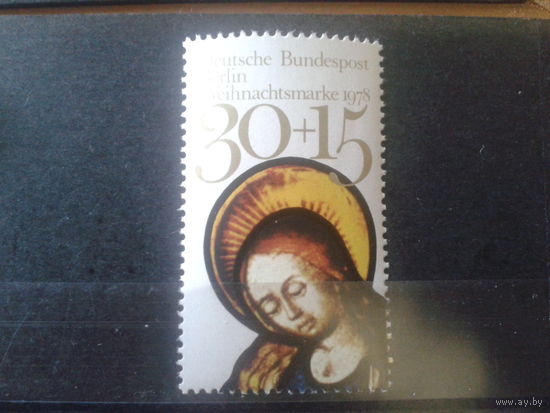 Берлин 1978 Рождество, марка из блока Михель-0,9 евро