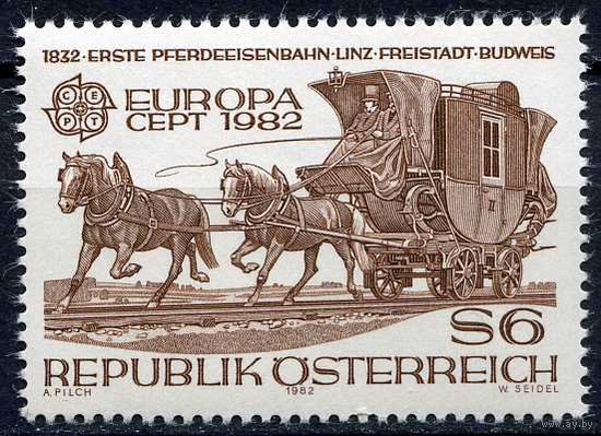 Австрия 1982 Европа Карета Лошадь Серия 1 м. MNH\\о7