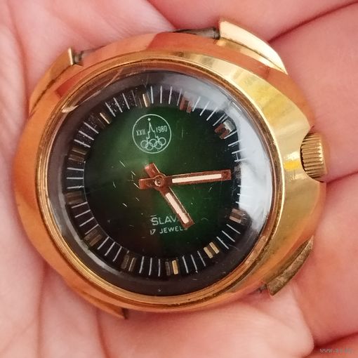 Часы наручные Слава (Олимпиада), Au10. СССР