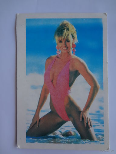 Календарик 1996 г. В розовом.